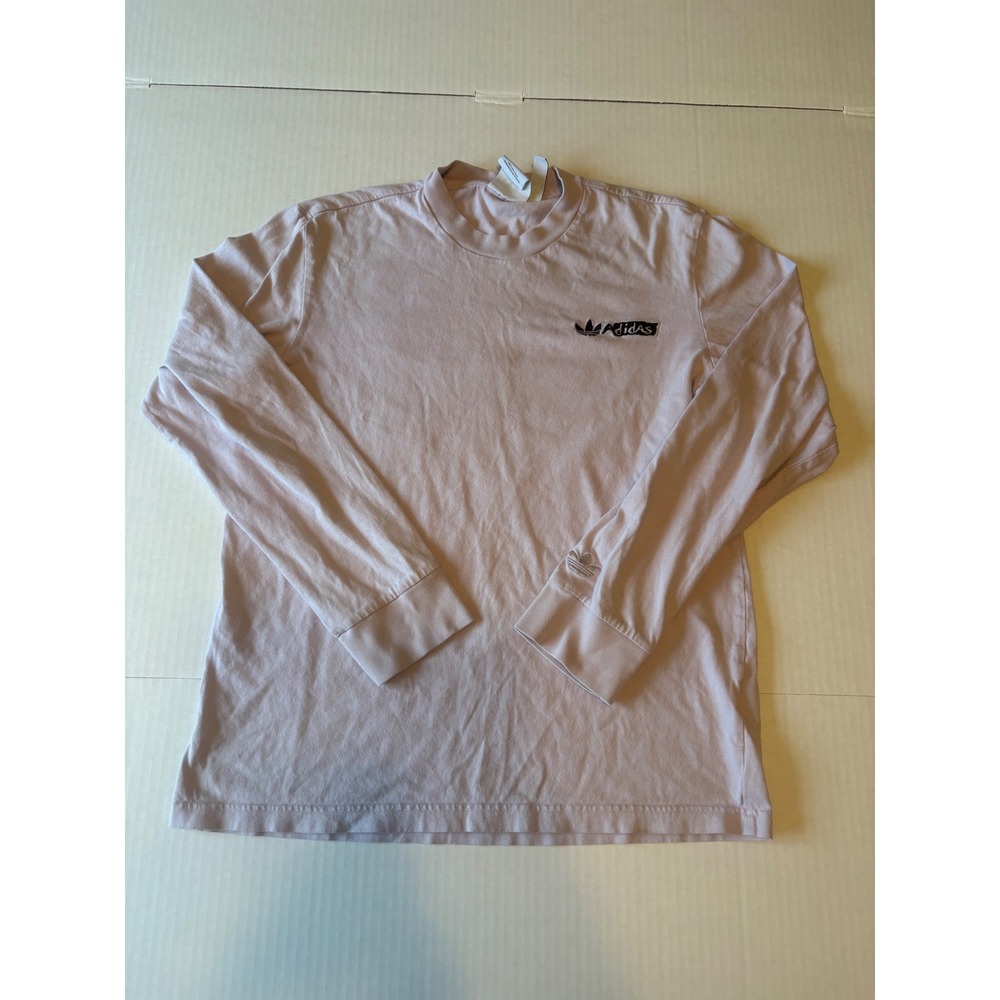Adidas Long Sleeve T-Shirt Pink Three Stripe Life Graphic Mens XS